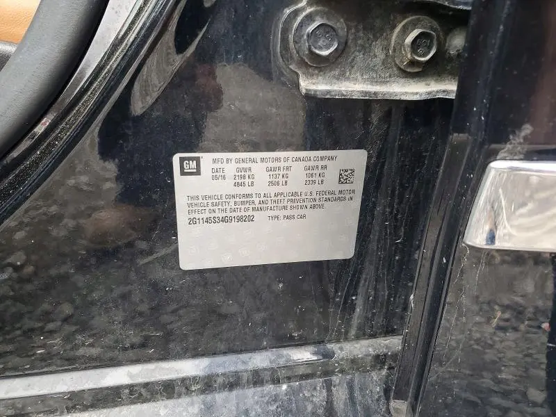 2016 CHEVROLET IMPALA LTZ  