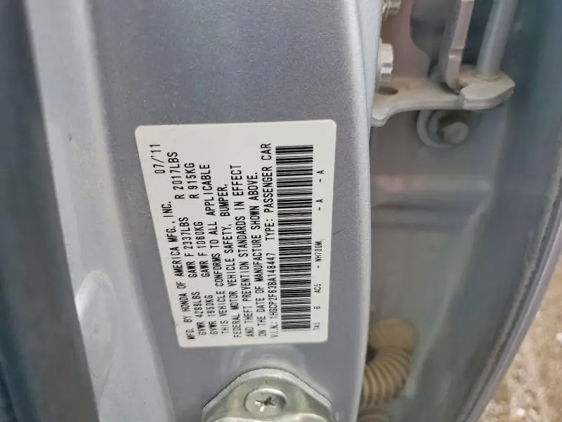 2011 HONDA ACCORD SE  