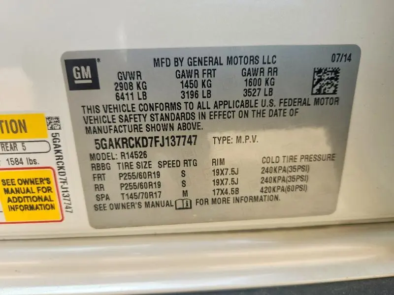 2015 BUICK ENCLAVE   