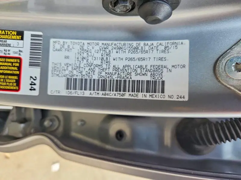 2015 TOYOTA TACOMA V6  