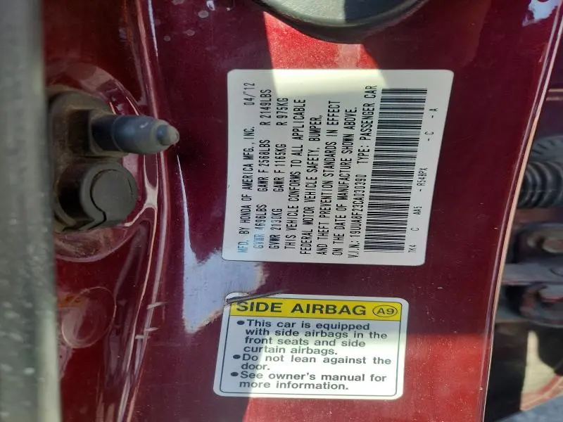 2012 ACURA TL   