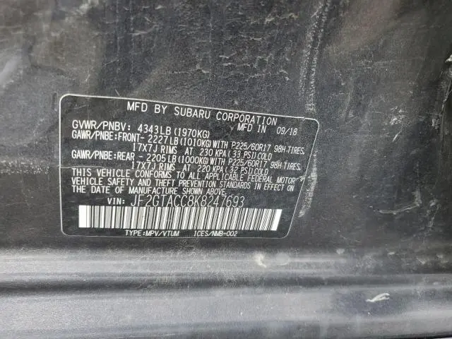 2019 SUBARU CROSSTREK PREMIUM  