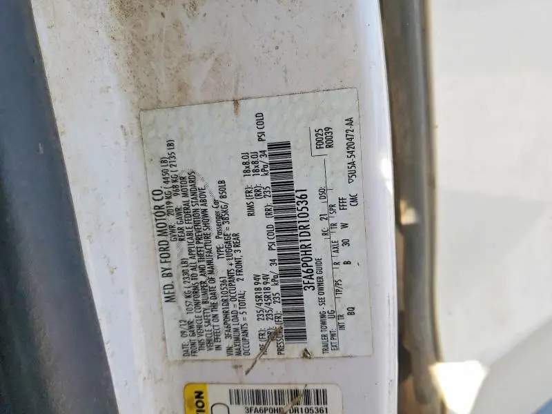 2013 FORD FUSION SE  