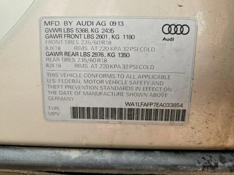 2014 AUDI Q5 PREMIUM PLUS  