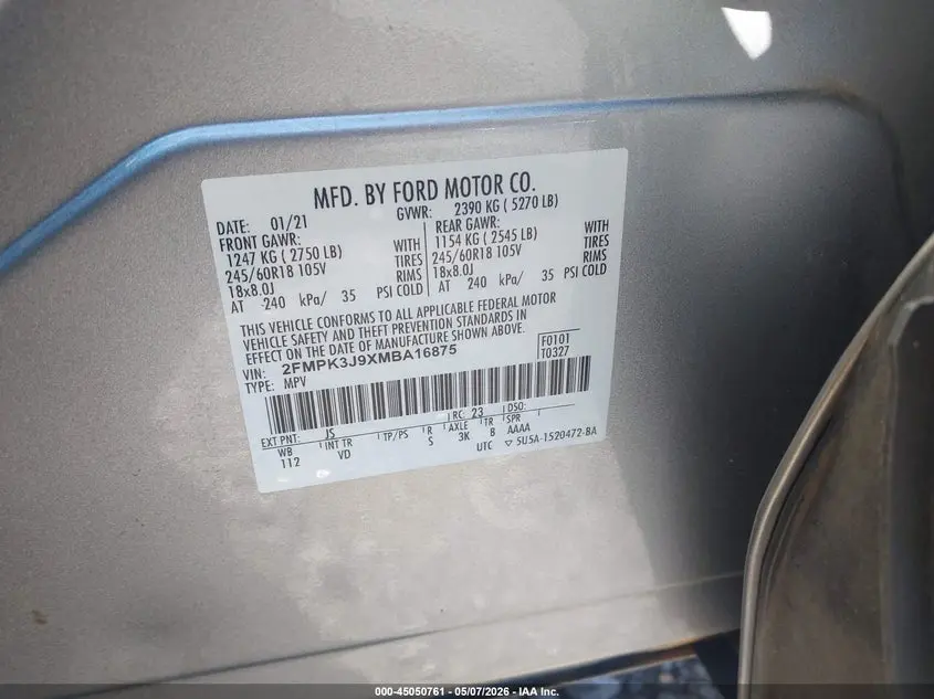2021 FORD EDGE SEL