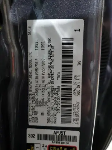 2019 TOYOTA TUNDRA DOUBLE CAB SR  