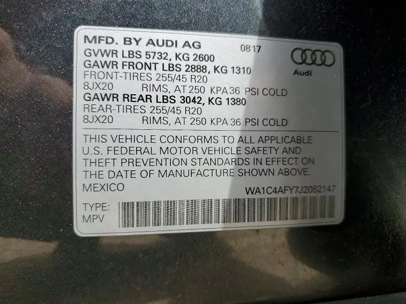 2018 AUDI SQ5 PRESTIGE  