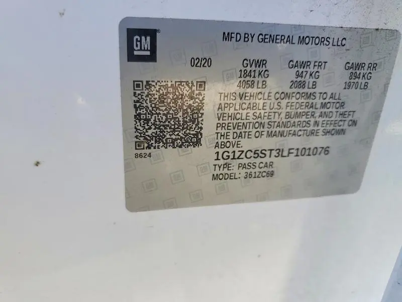 2020 CHEVROLET MALIBU LS  