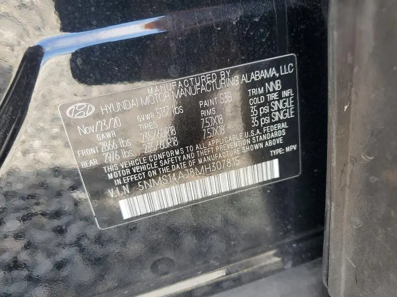 2021 HYUNDAI SANTA FE SE  