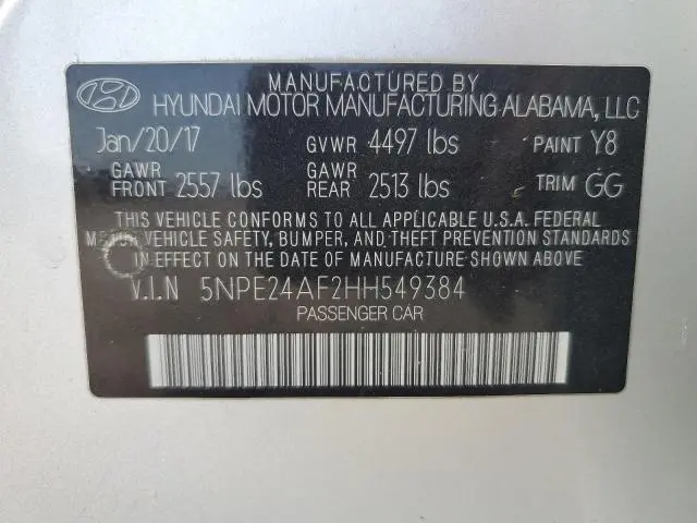 2017 HYUNDAI SONATA SE  