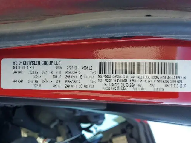 2011 JEEP WRANGLER SPORT  