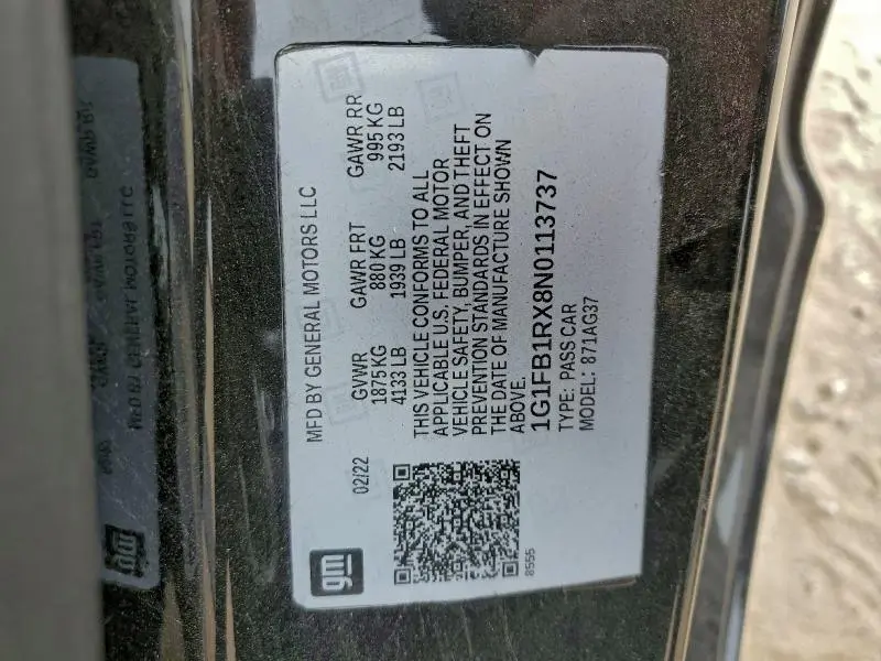 2022 CHEVROLET CAMARO LS  