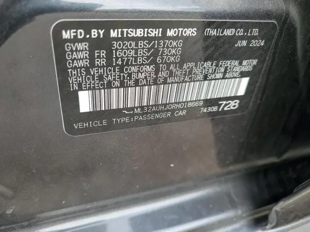 2024 MITSUBISHI MIRAGE ES