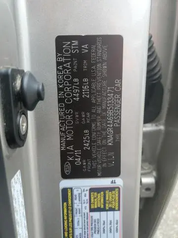 2011 KIA OPTIMA SX  