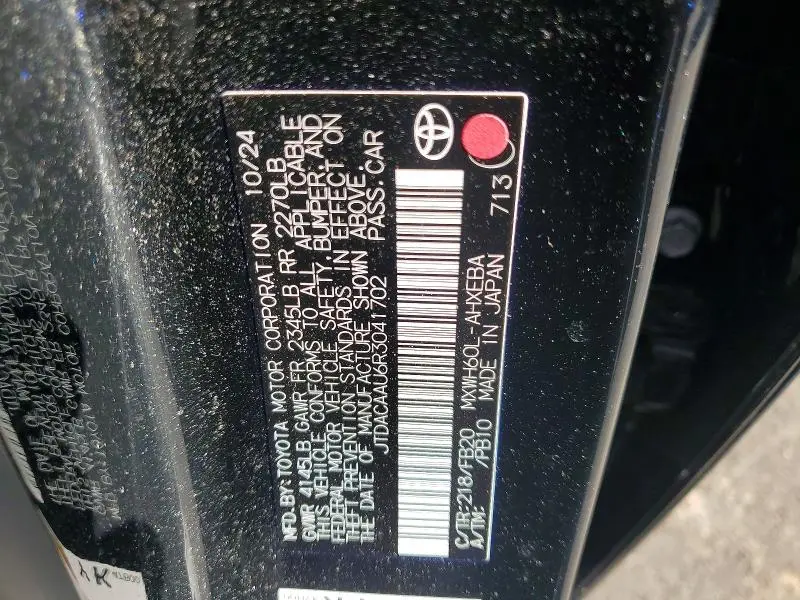 2024 TOYOTA PRIUS LE  