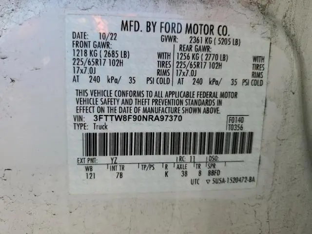 2022 FORD MAVERICK XL  