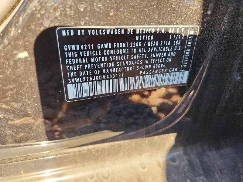 2013 VOLKSWAGEN JETTA SEL  