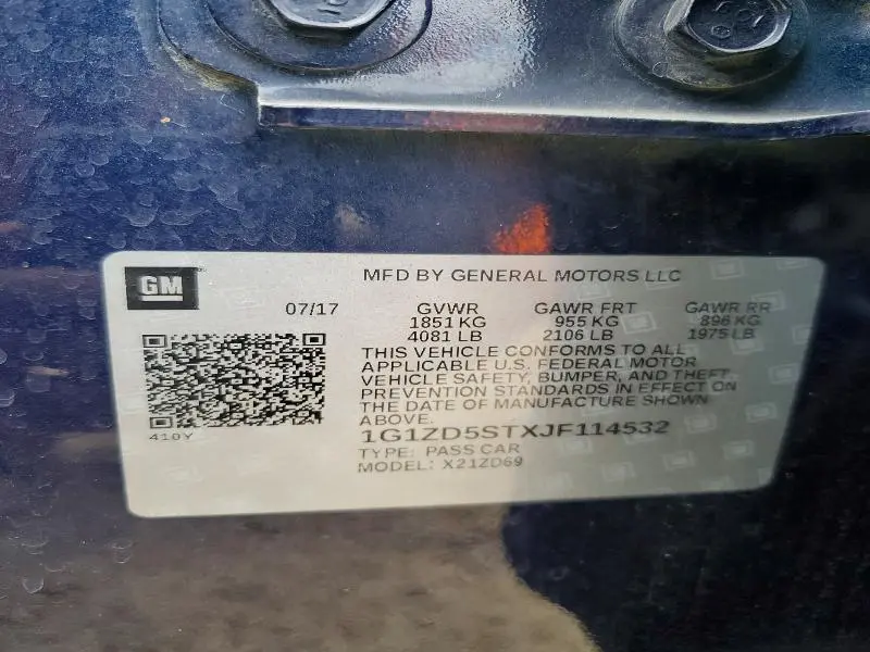 2018 CHEVROLET MALIBU LT  