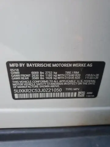 2018 BMW X5 SDRIVE35I  