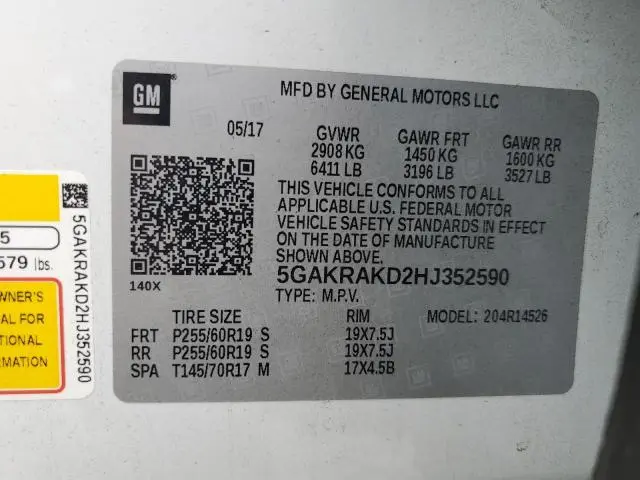 2017 BUICK ENCLAVE