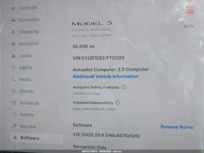 2018 TESLA MODEL 3 LONG RANGE/PERFORMANCE