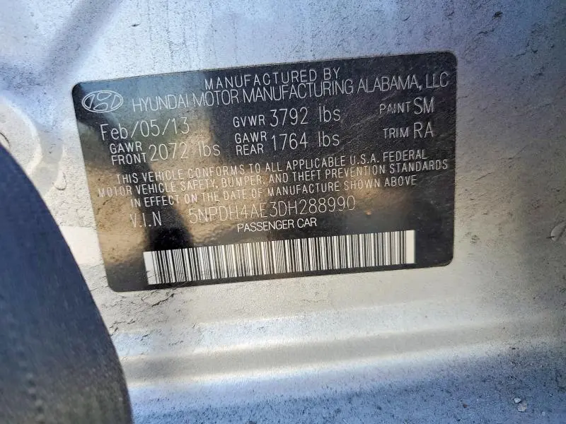 2013 HYUNDAI ELANTRA GLS  