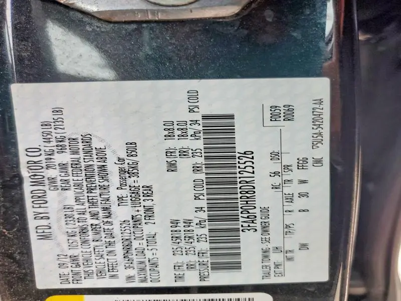 2013 FORD FUSION SE  
