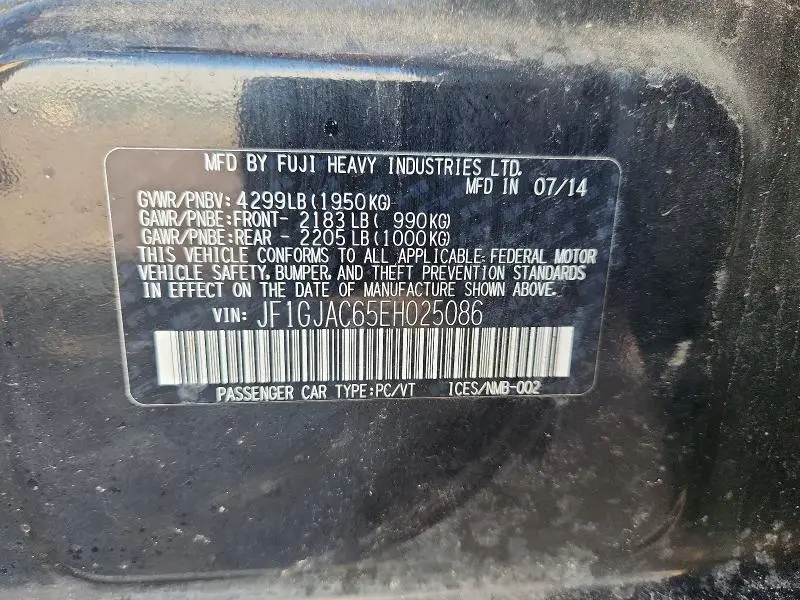 2014 SUBARU IMPREZA PREMIUM  