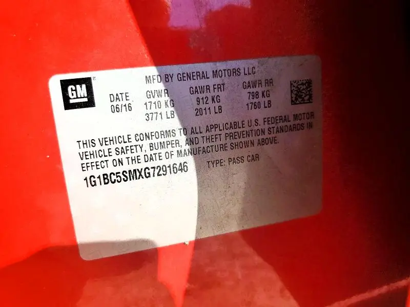 2016 CHEVROLET CRUZE LS  