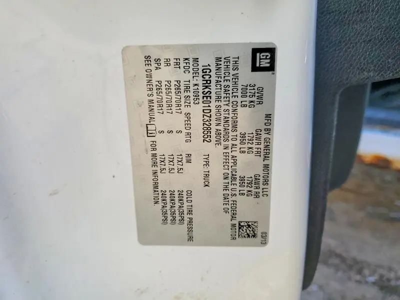 2013 CHEVROLET SILVERADO K1500 LT  