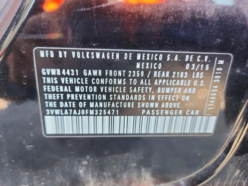 2015 VOLKSWAGEN JETTA TDI  