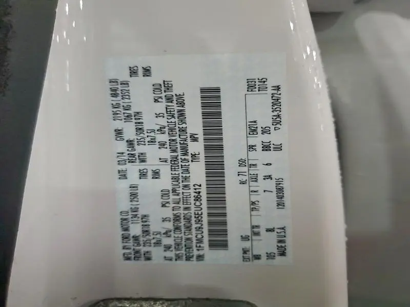 2014 FORD ESCAPE TITANIUM  