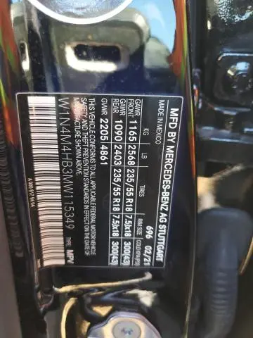 2021 MERCEDES-BENZ GLB 250 4MATIC  
