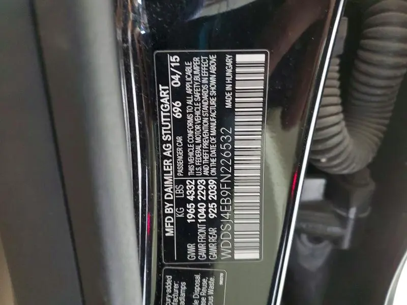 2015 MERCEDES-BENZ CLA 250  