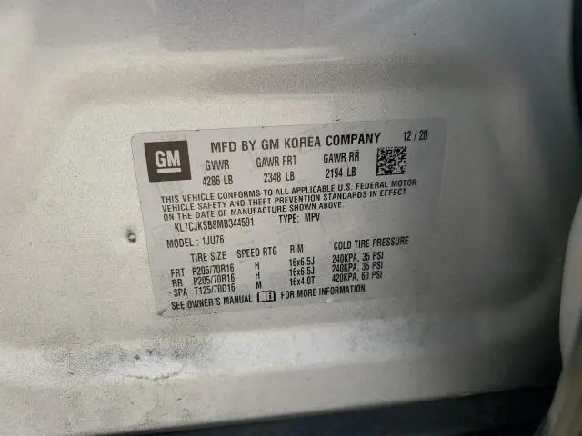 2021 CHEVROLET TRAX LS  