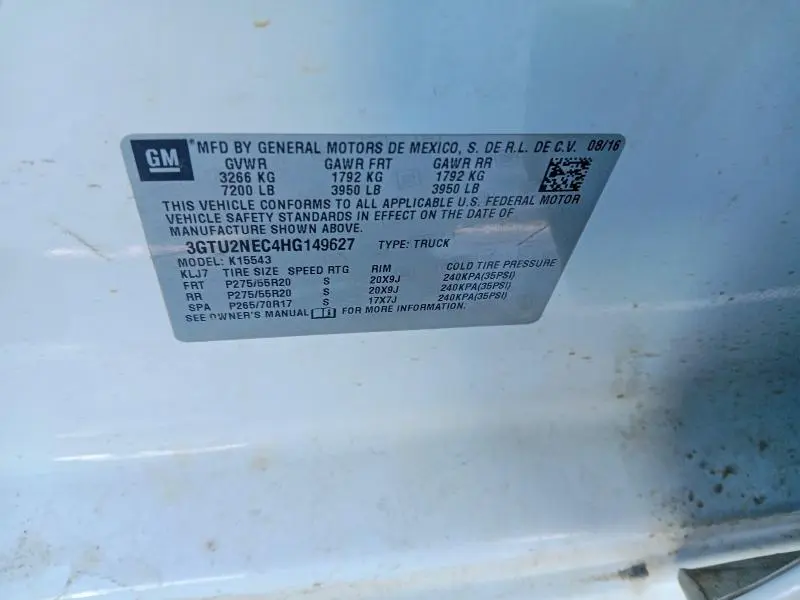 2017 GMC SIERRA K1500 SLT  