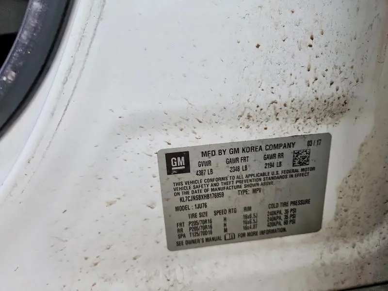 2017 CHEVROLET TRAX LS  