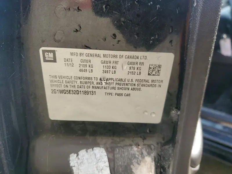 2013 CHEVROLET IMPALA LT  