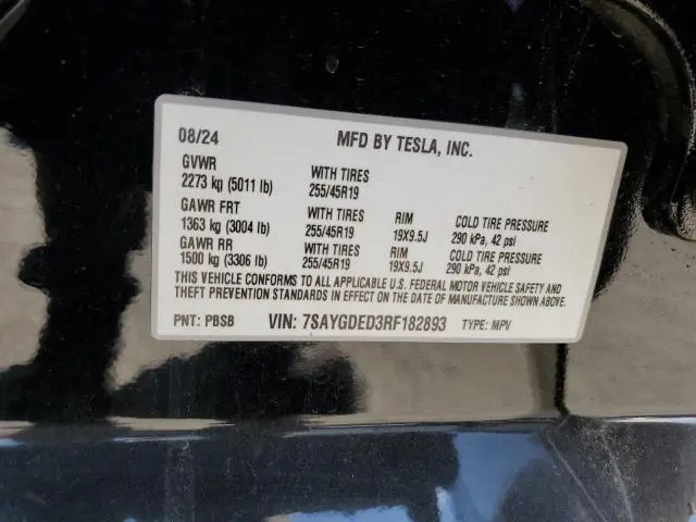 2024 TESLA MODEL Y   