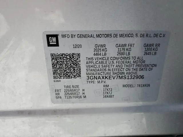 2021 CHEVROLET EQUINOX LT  