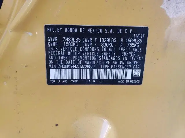 2018 HONDA FIT LX  