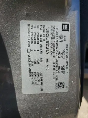 2012 GMC SIERRA K1500 SLE  