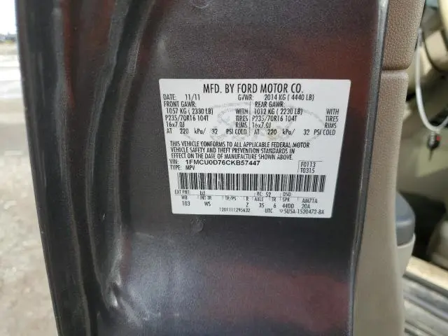 2012 FORD ESCAPE XLT