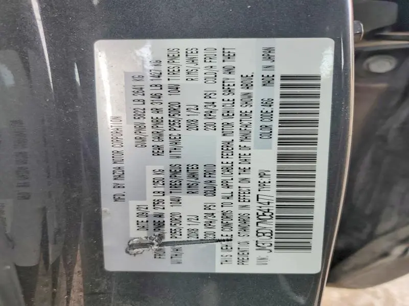 2021 MAZDA CX-9 GRAND TOURING  