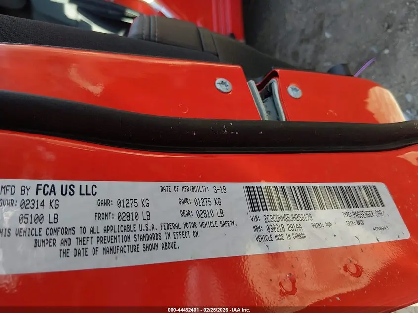 2018 DODGE CHARGER SXT PLUS RWD