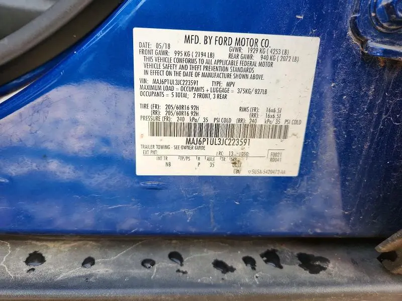 2018 FORD ECOSPORT SE  