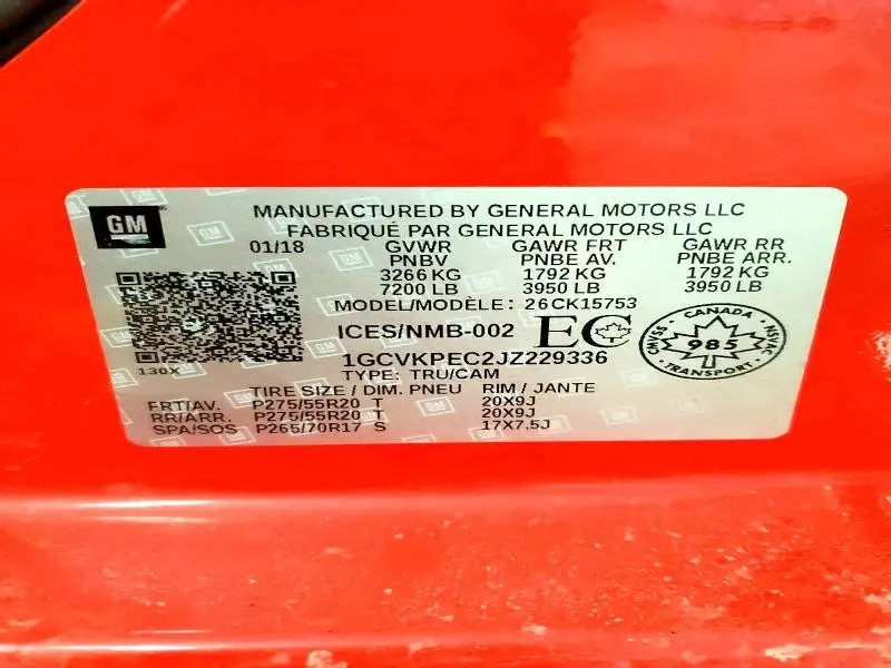 2018 CHEVROLET SILVERADO K1500 CUSTOM  