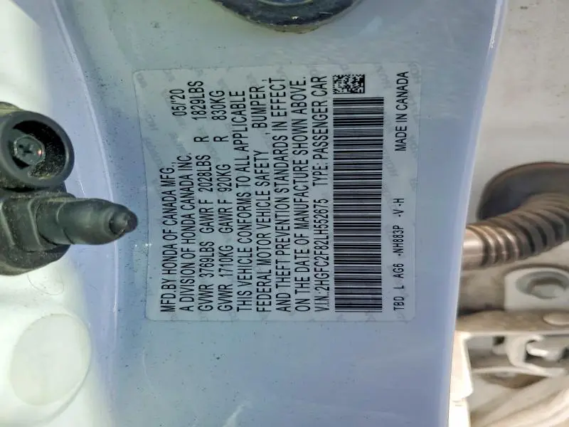 2020 HONDA CIVIC SPORT  