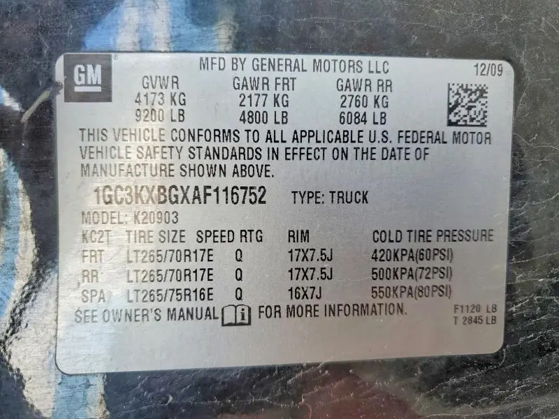 2010 CHEVROLET SILVERADO K2500 HEAVY DUTY LT  