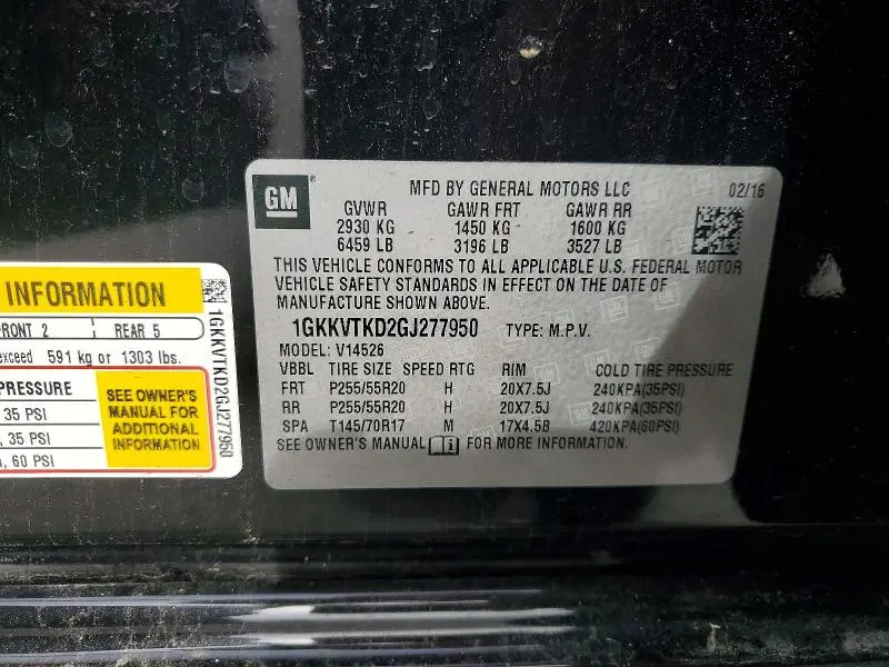 2016 GMC ACADIA DENALI  